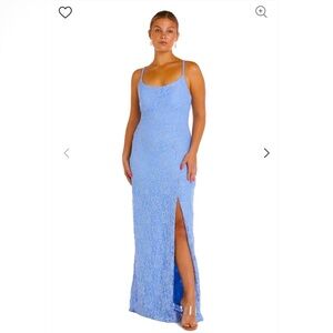 Morgan & Co. periwinkle formal/prom dress